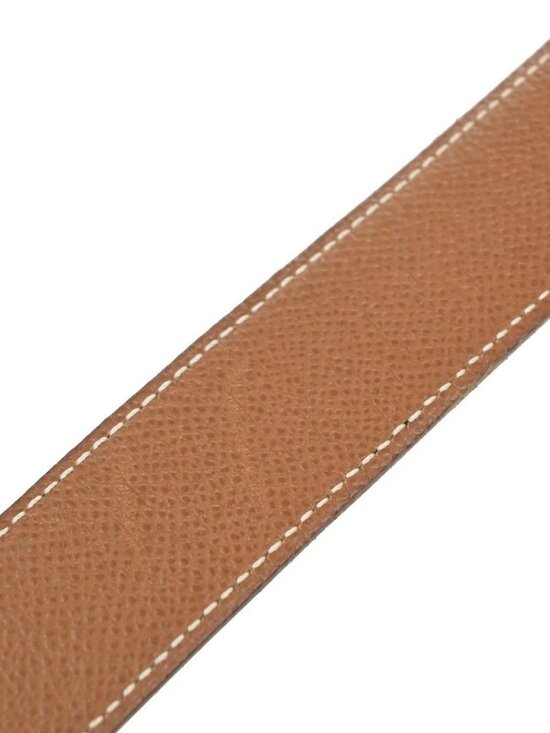 HERMES Logo Constant Reversible Buckle Belt Size 70 Leather Black BN GHW 82RL951 main image 9